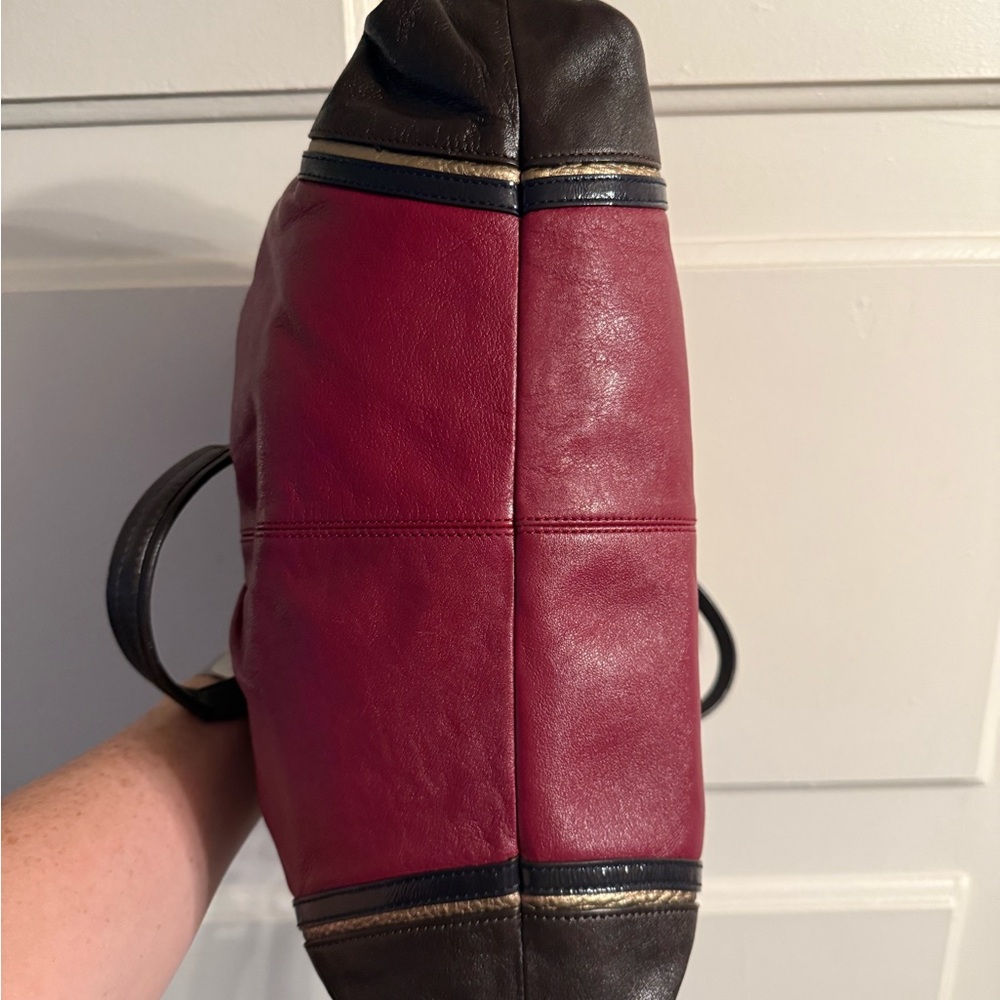 Coach Red and Brown Shoulder Bag - Picture 3 of 13
